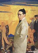 Sir William Orpen Self-Portrait with Sowing New Seed china oil painting artist